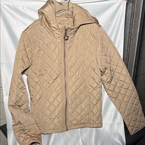 NWOT Calvin Klein Quilted Beige Puffer Jacket